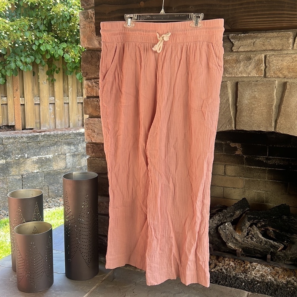 Tribal Light Cotton Pink Pull On Pants XL